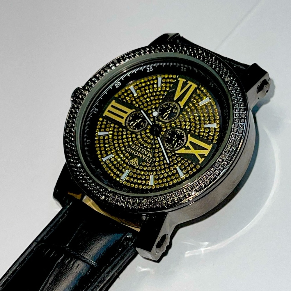 Real diamond watch for men, not cz not moissanite, best gift for him fathers day